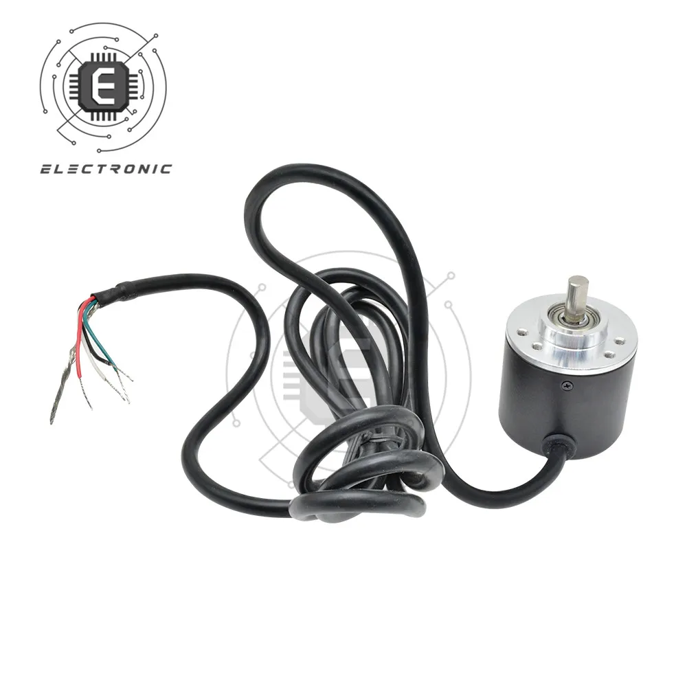 1PCS Brand New 600P/ R5V-24V Incremental Rotary AB 2 Phase 6mm Shaft Encoder For Rotational Speed Angle