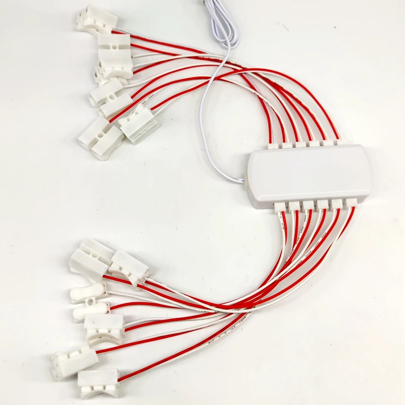 12 Port Sharing Box Set, Port Distributor, Port Hub for Scale Model Lights Connection Railway Layout