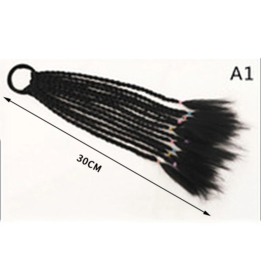 New Girls Thicker Wig Ponytail Hair Ropes Kids Twist Braid Rope Headdress Hair Braider Elastic Hair Band Rubber Hair Accessories