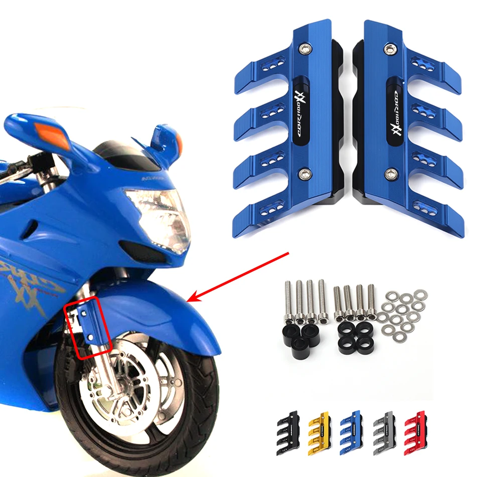 For Honda CBR1100XX blackbird Motorcycle Mudguard Front Fork Protector Guard Block Front Fender Anti-fall Slider Accessories