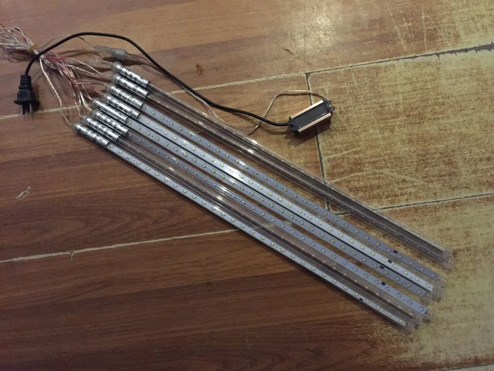 10sets/lot Factory Direct LED SMD2835 LED Meteor Shower Meteor Light LED Meteor Tube 12 * 500mm 8 Pieces / Sets