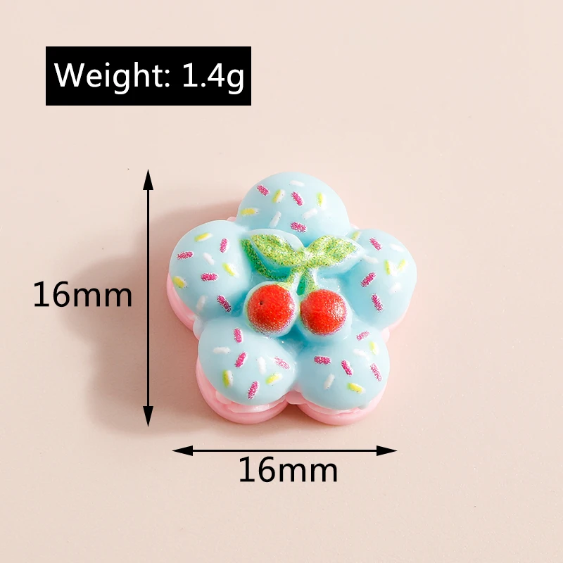 10 Stück Mix Mini Süße Lebensmittel Dessert Donut Kuchen Flache Rückseite Harz Cabochon Verzierungen DIY Scrapbooking für Mädchen Haarschleifen – Detail 22
