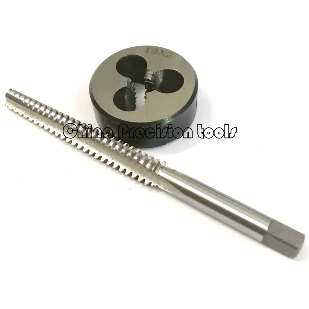 Trapezoidal Thread Tap and Die Set, torneiras da mão direita, Tr8, Tr10, Tr12, Tr14, Tr16, Tr18, Tr20, HSS Metric, torneiras, 2pcs