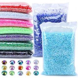 QIAO Wholesale 2-5mm Resin Rhinestones Glitters Nail Gems Flatback Rhinestones Glue On Crystals For Accessories Decoration