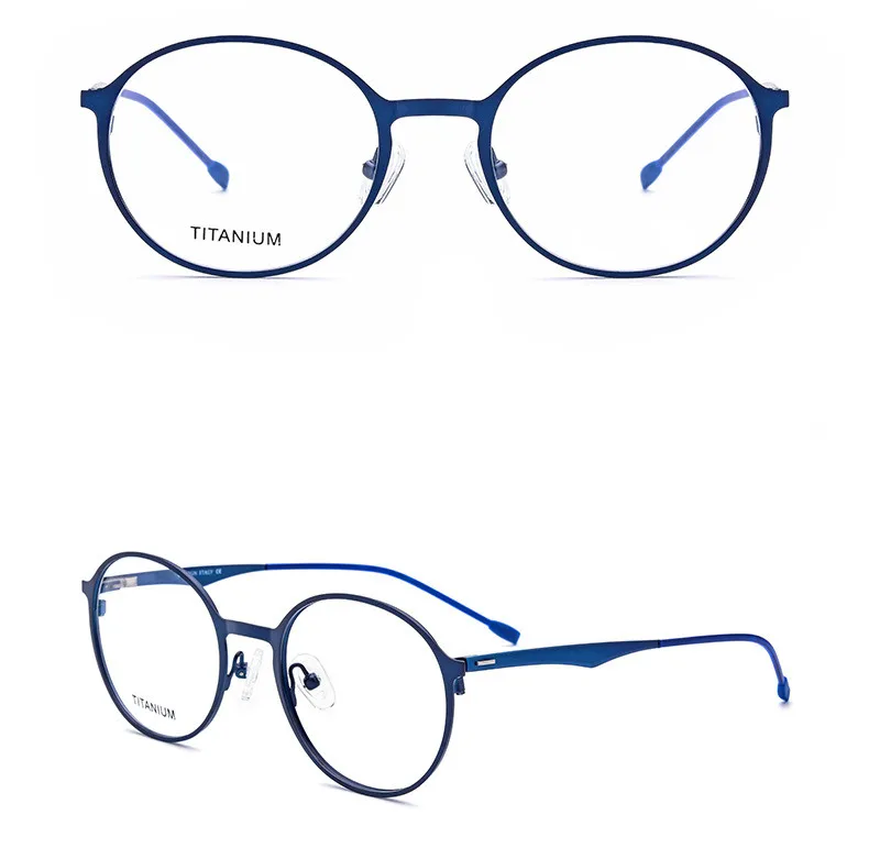 Belight Optical Titanium Alloy Ultra Light Mens Round Retro Vintage Glass Frames Designer EyeGlasses Fashion Prescription 8821