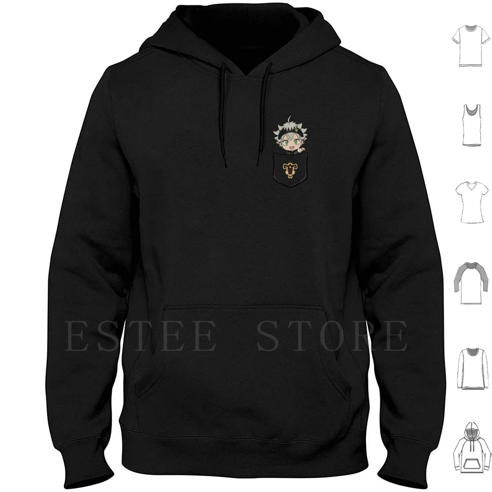 Asta Hoodie Long Sleeve Anime Asta Bird Anti Magic Antimagic Funny Chibi Simple Manga