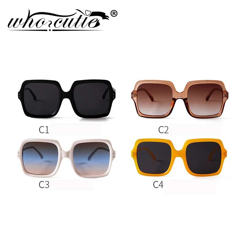 Vintage Trendy Wide Oversized Sunglasses Women 2020 Brand Designer Retro Square Frame Chic Sun Glasses Shades Accessory S322