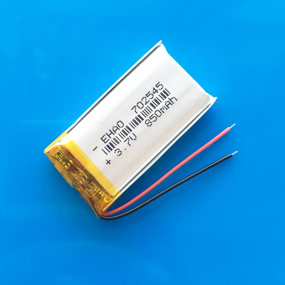 Model 702545 3.7V 850mAh Lipo polimerowy akumulator litowy do rejestratora Bluetooth ebooka kamera LED Light zegarek