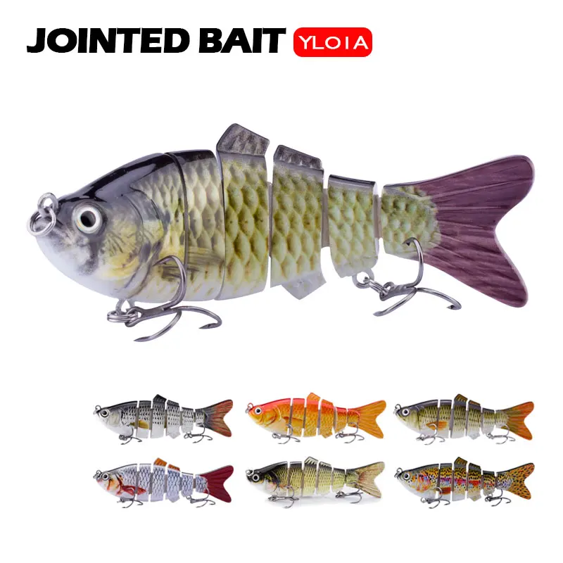 Agoie Multi Jointed 10cm/18g Wobbler  6 Segments Swimbait Artificial Fishing Lure Lifelike Crankbaits Hard Bait Fishing Tools