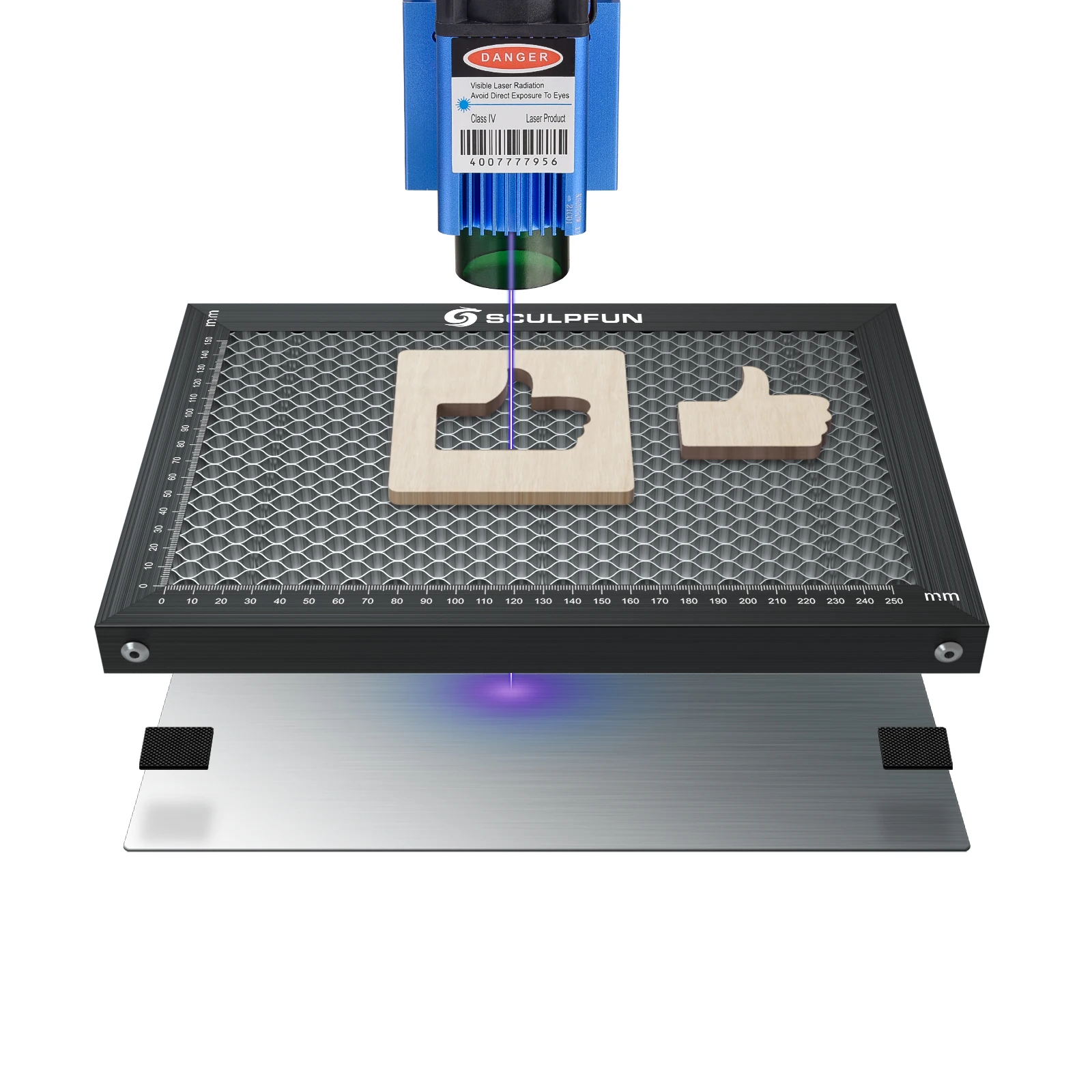 Sculpfun s9 máquina de gravura e painel de favo de mel ultra-fino feixe que dá forma à tecnologia de alta precisão madeira acrílico gravador cortador