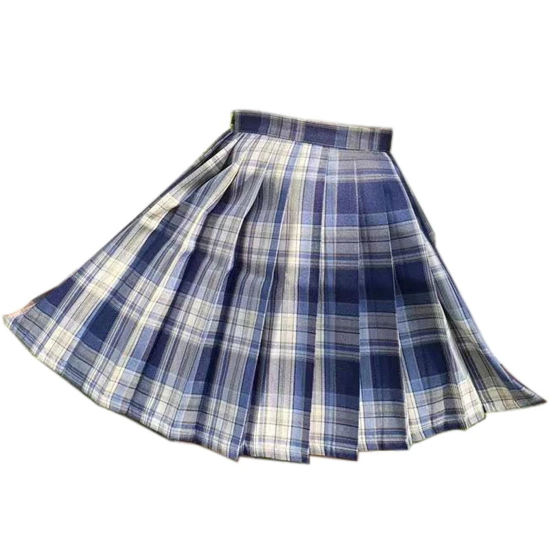 Plaid Summer Women Skirt 2021 High Waist Stitching Student Pleated Skirts Women Cute Sweet Girls Dance Mini Skirt XS-XL