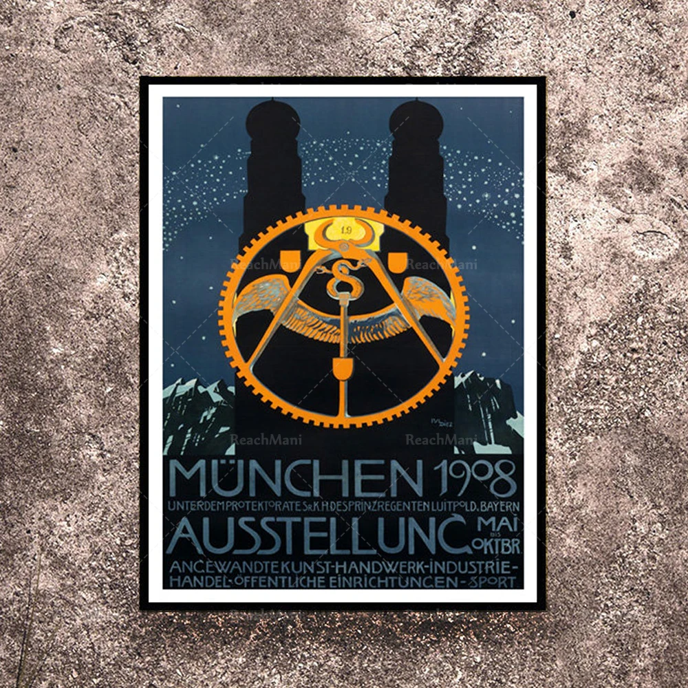 Reprint of a 1930s Vintage WPA exhibition Poster at Kaufmann's Pittsburgh PA