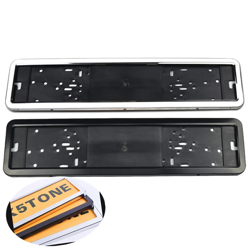 1 шт. рамка для номерного знака автомобиля из нержавеющей стали и пластика рамка для номерного знака автомобиля держатель номерного знака подходит для ЕС