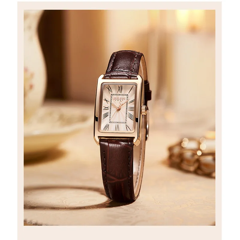 Julius Retro Klassische Dame frauen Uhr Japan Quarz Elegante Mode Stunden Uhr Echt Leder Armband Mädchen Geburtstag Geschenk Box