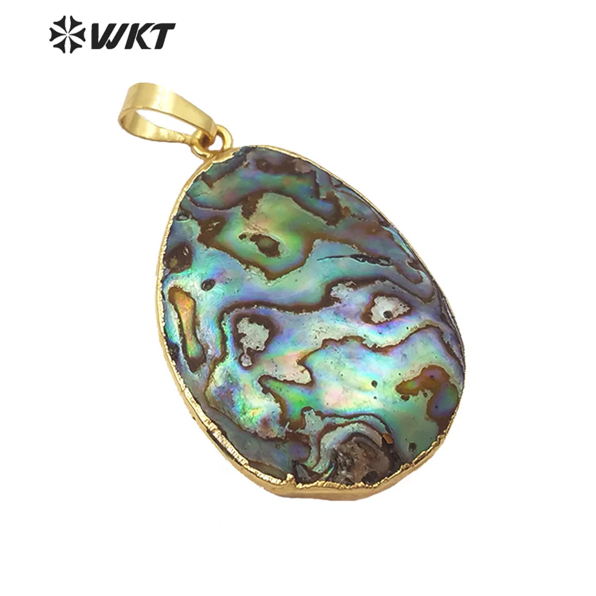 

WT-JP076 New Arrival Custom Natural Abalone Shell Pendant Design With Round With Exclusive Random For Women Jewelry