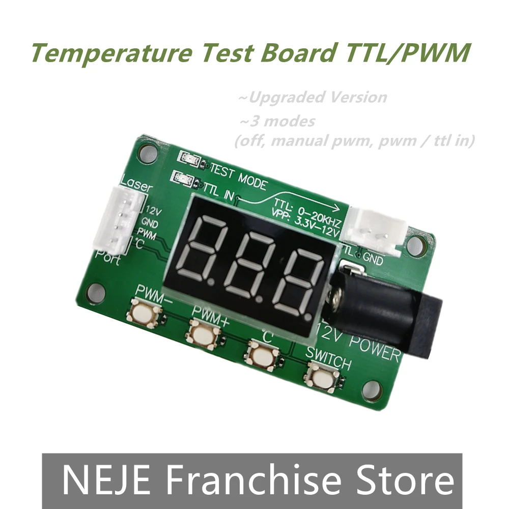 NEJE-온도 테스트 보드 TTL 수동 PWM 제어 테스터, 레이저 조각기 모듈용, 전력 조정