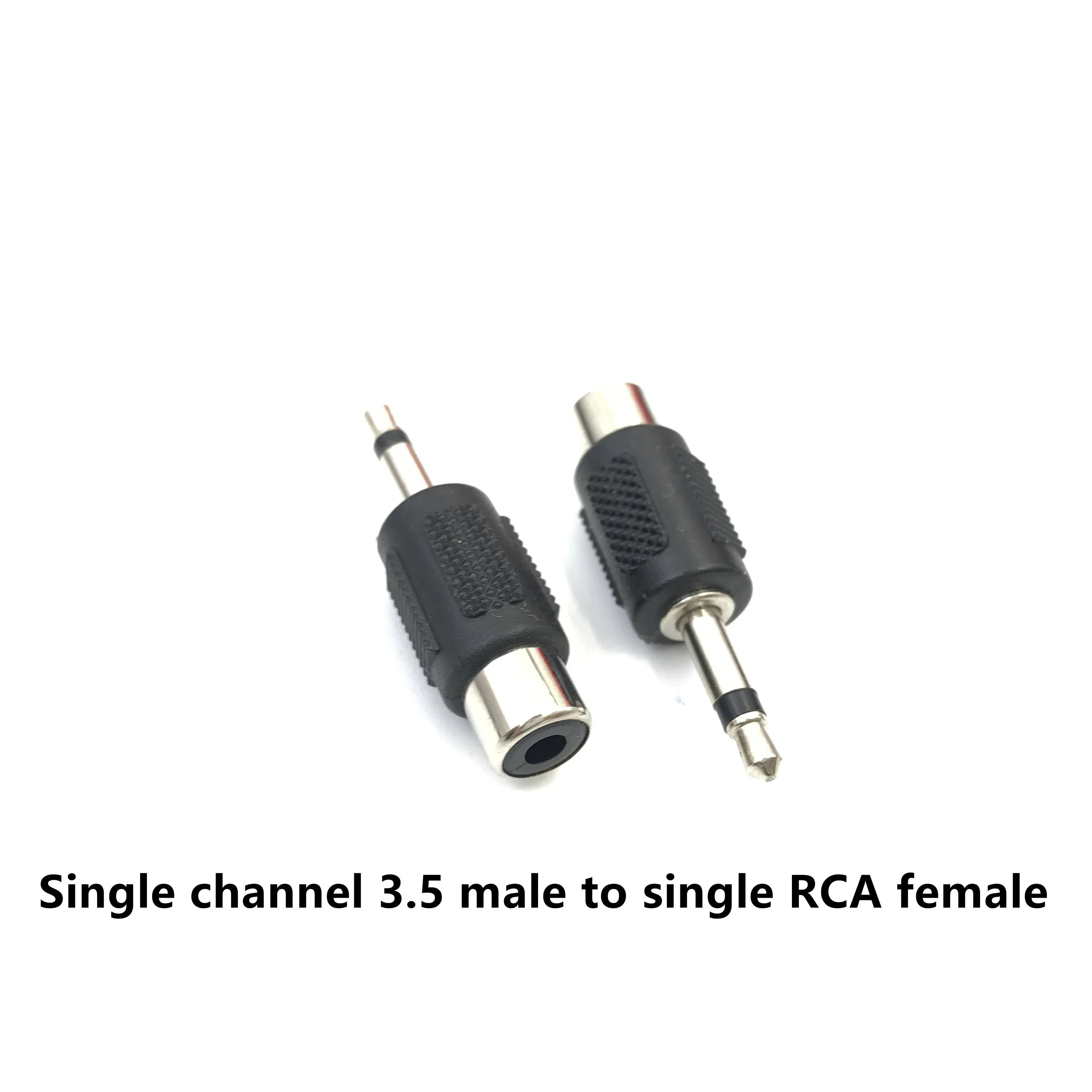 Dual channel 3.5 male to single RCA female audio conversion socket 3.5mm male to Lotus female AV metal adapter