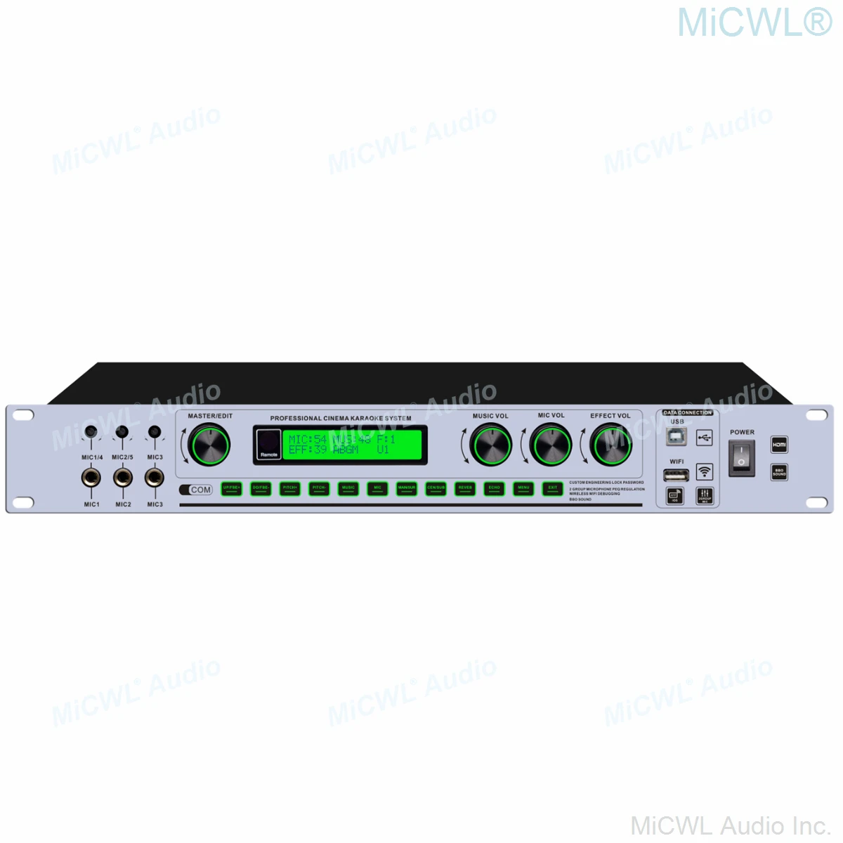 معالج إشارات رقمي طراز MiCWL KX6 + DTS فك الترميز بالمرحلة الأمامية HDMI وwifi وusb مع برنامج الكمبيوتر الشخصي iPhone 5.1 فك ترميز القنوات