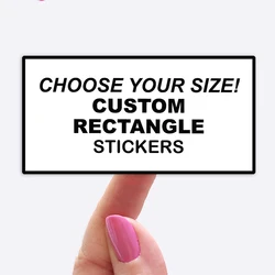 Custom Rectangle Stickers - Custom Labels - Rectangle Labels - Custom Clear Stickers - Custom Stickers - Logo Stickers