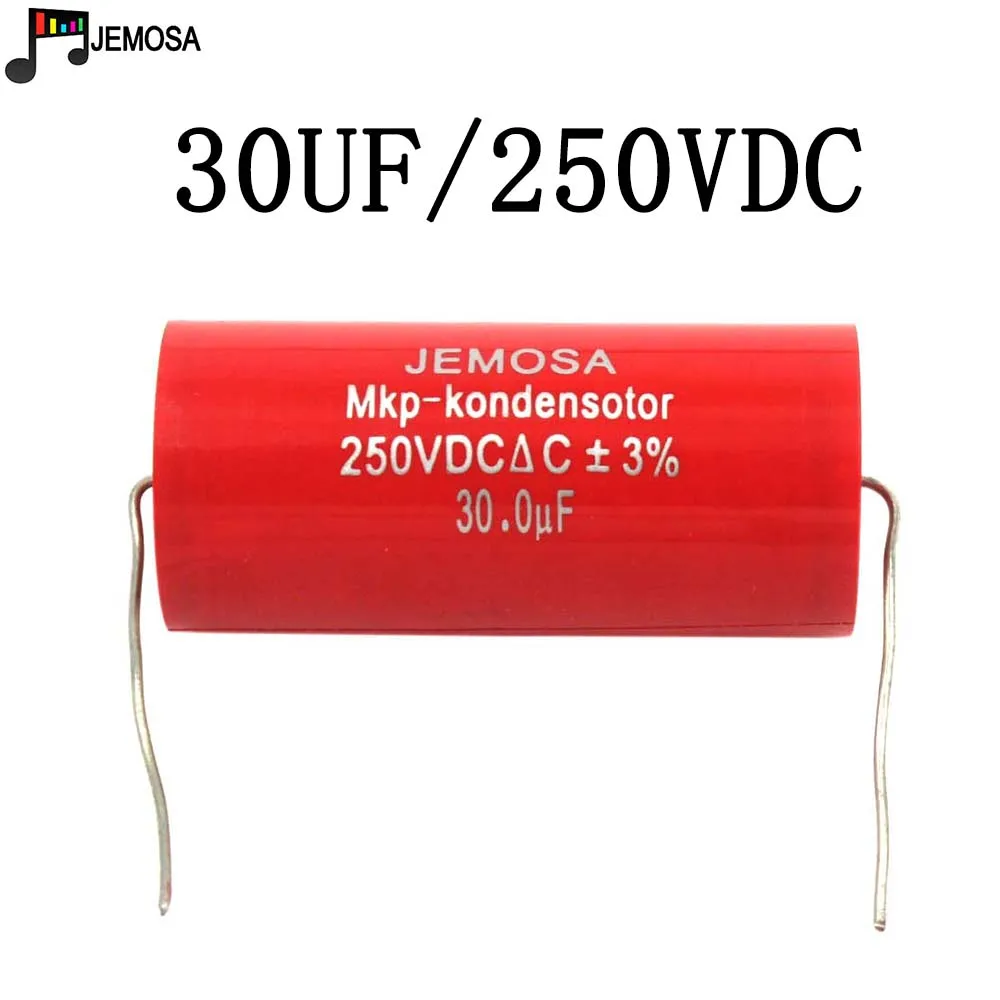 

MKP Capacitor 30uf 250VDC ±3% Metal Film Coupling Frequency Dividing Capacitor HIFI Fever Electrodeless Capacitor Audio Axial