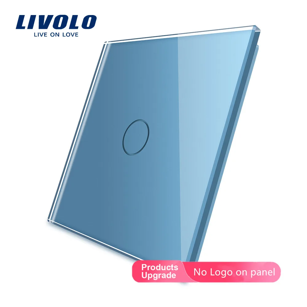 Livolo Luxury Colorful Pearl Crystal Glass,only panel, Single Glass Panel For 1 Gang 2Gangs Wall Touch Switch, no logo