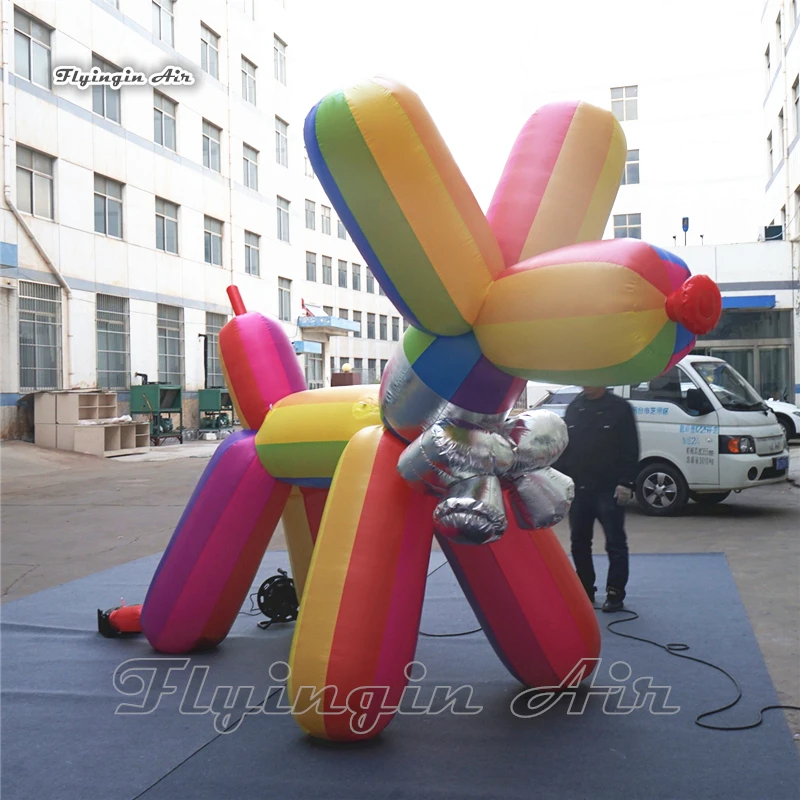 

Customized Advertising Inflatable Dog Model Balloon 3m Cute Colorful Puppy For Pet Shop And Park Decoration