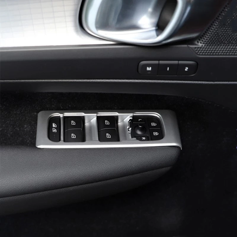 2017 2018 2019 For Volvo XC40 T5 Accessories ABS Carbon Matte Car Armrest Door Window Glass Lift Control Switch Cover Trim