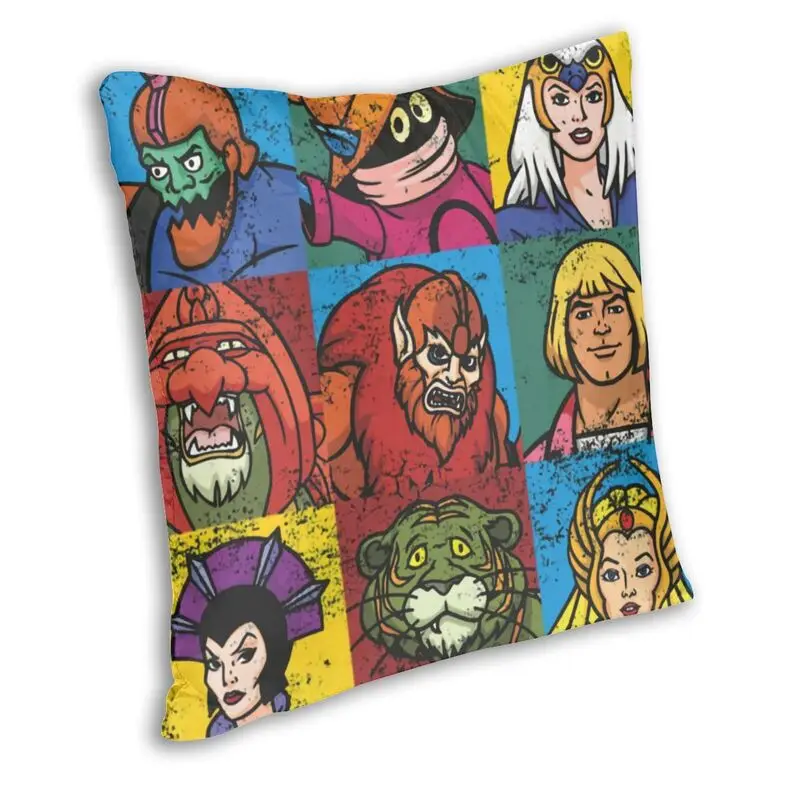 He Man And Friends Cushion Cover Masters Of Universe Skeletor Heman 80s Cartoon Floor Pillow Case for Car Pillowcase Home Decor