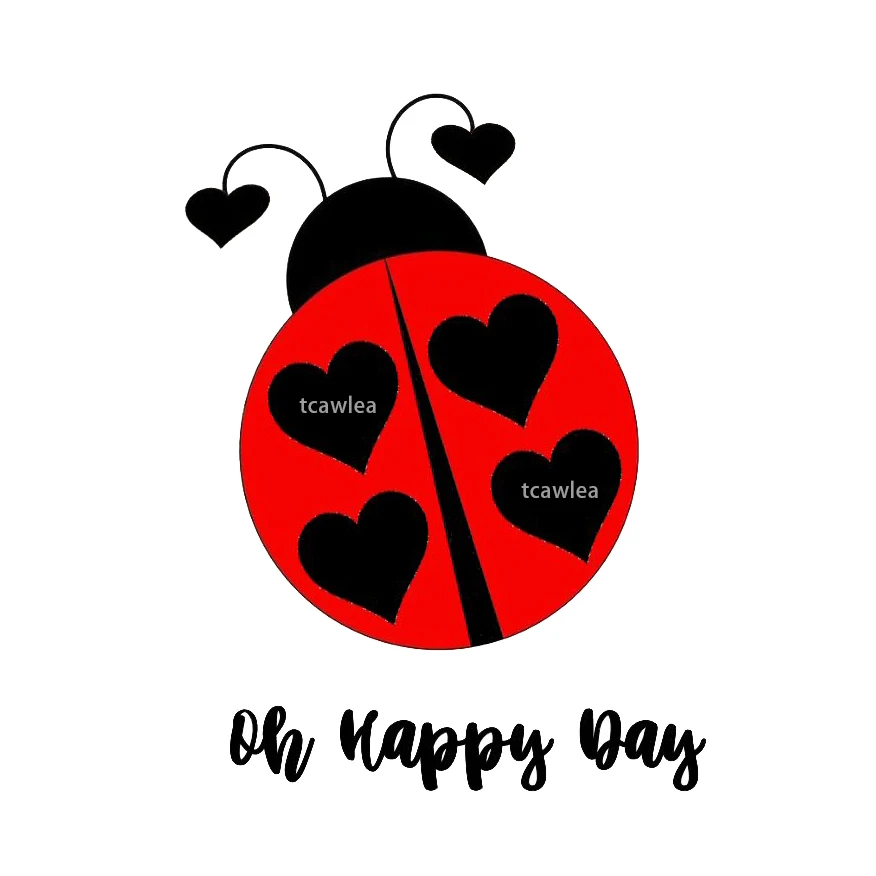 Love Ladybug Metal Cutting Dies Oh Happy Day Text Stencil For DIY Scrapbooking Card Craft Decorative