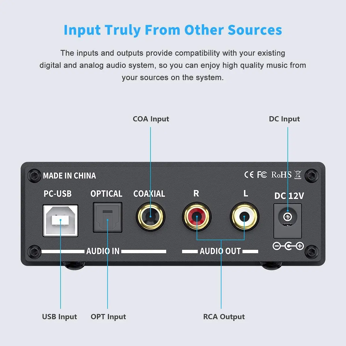 Imagem -04 - Fosi Áudio q5 Dac Fone de Ouvido Amplificador Ess9018k2m Usb Conversor Digital-analógico Mini Estéreo Pré-amplificador de Dupla Saída Fone de Ouvido