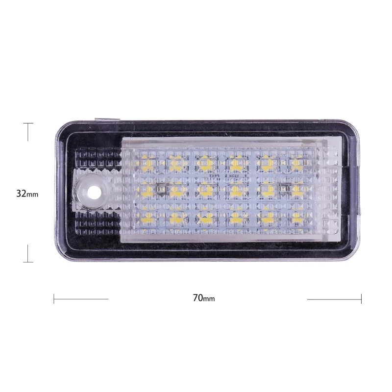 2PCS 12V License Plate Light For Audi A3 S3 A4 S4 B6 B7 A6 C6 S6 A8 S8 RS4 RS6 Q7 CANBUS Beetle Xenon Led Number License Light