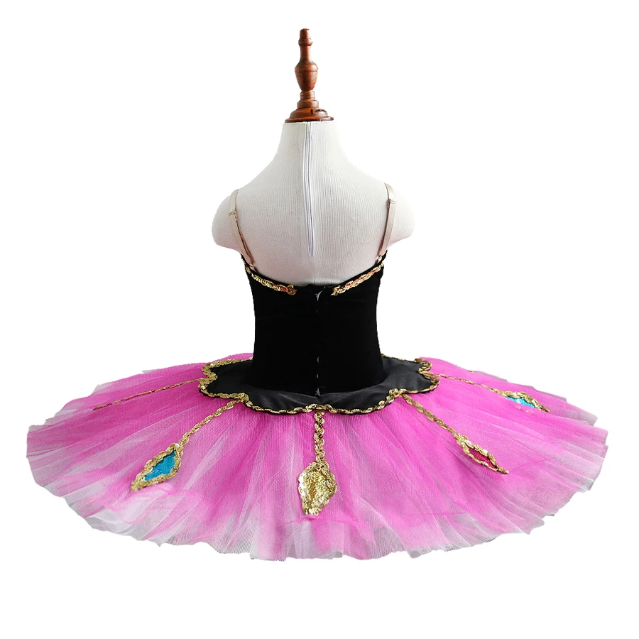 Tutú de Ballet profesional para la Bella Durmiente chica rosa para mujeres escénicas tutú de Ballet en forma de panqueque Tutus para niños o bebés