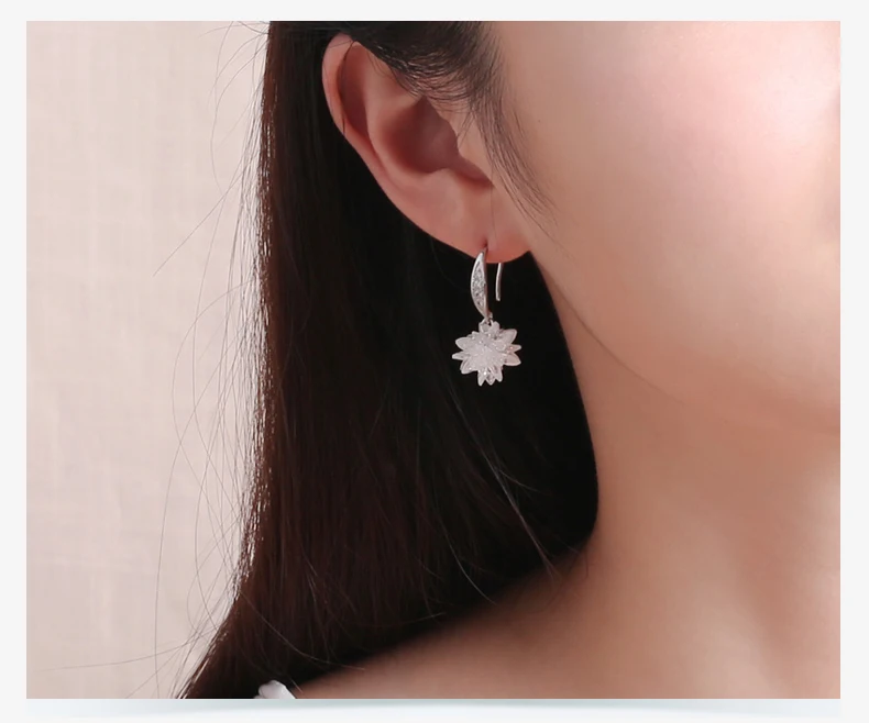925 Sterling Silver Geometric triangle Earrings For Women Fashion Jewelry sterling-silver-jewelry pendientes