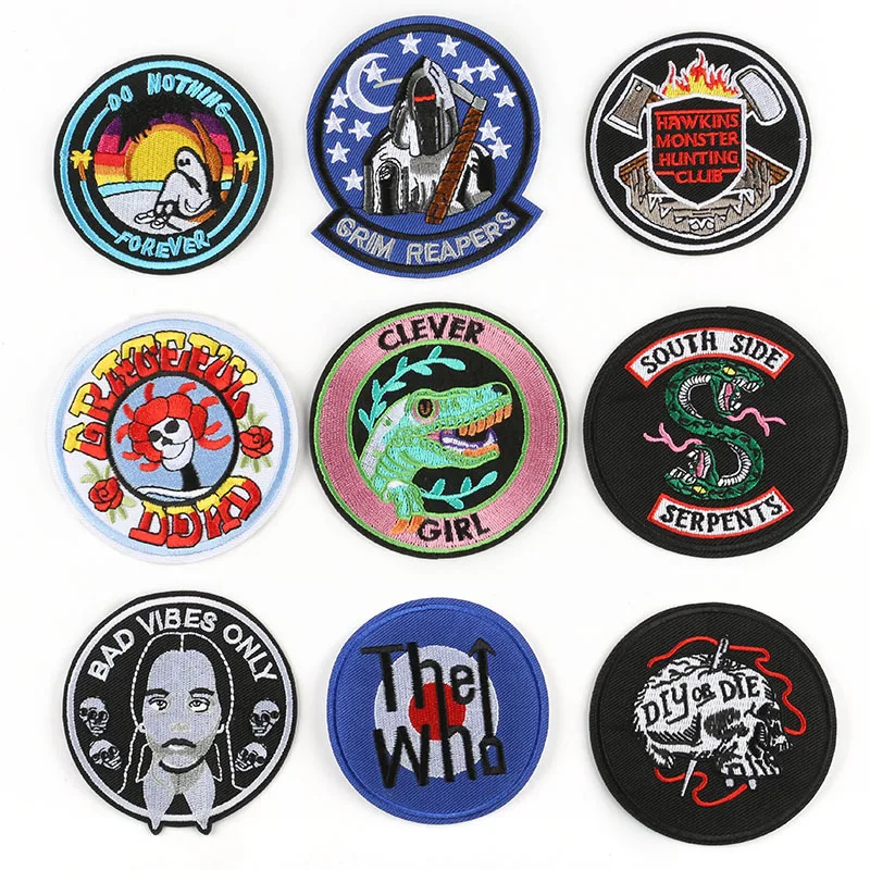 New Round Embroidered Badges Clothing Accessories Patches Shoes Hats Bags Decorative Patches