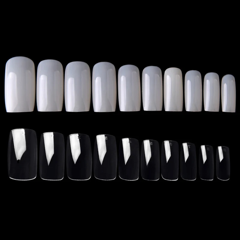 500 Stuks Valse Nagel Tips Volledige Dekking Korte Acryl Art Druk op Nagels voor Manicure Extensions 10 Maten Nep nagel