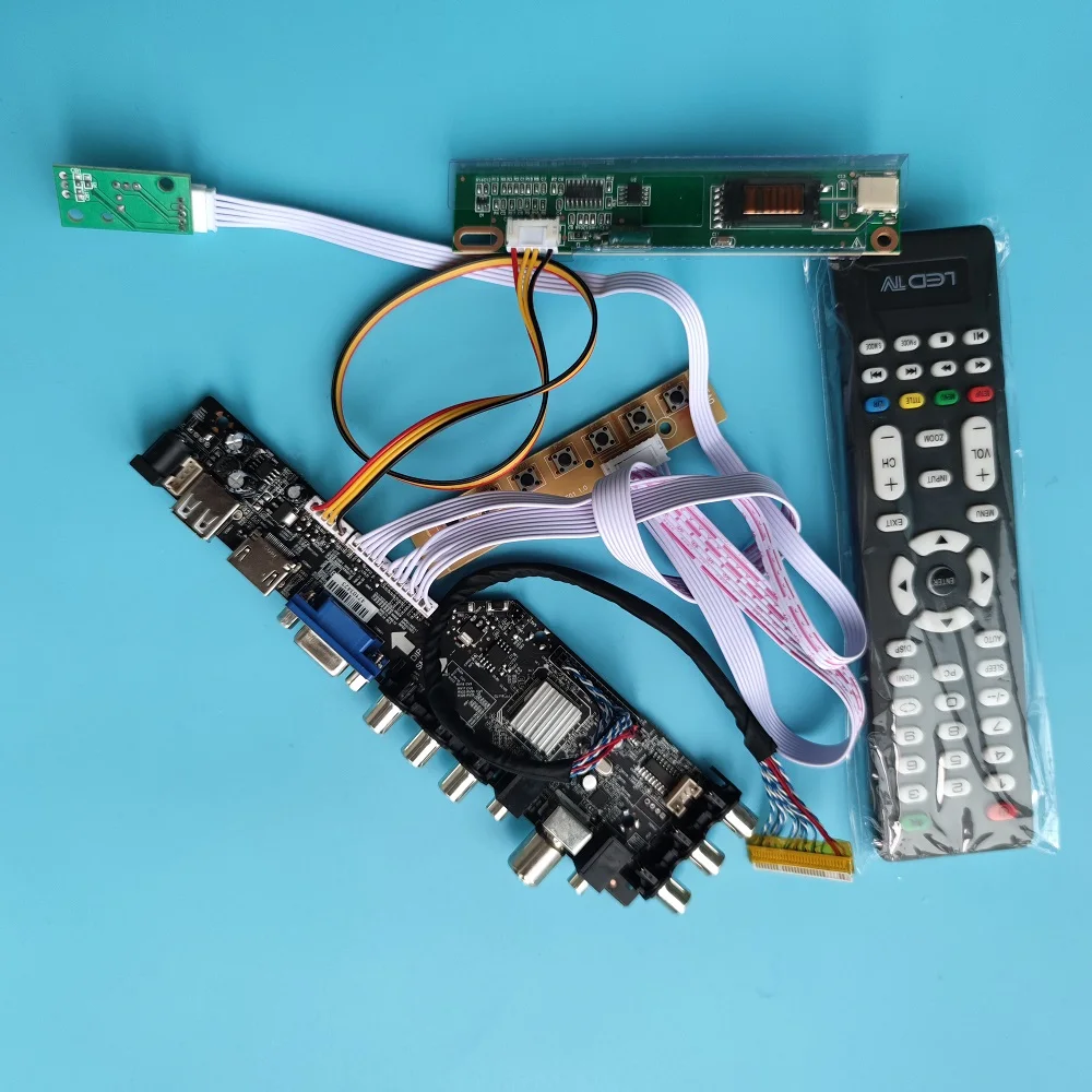 

Kit For LTN154AT07 driver remote HDMI-compatible DVB-T DVB-T2 digital Display AV 1280x800 LED USB VGA AV TV controller board