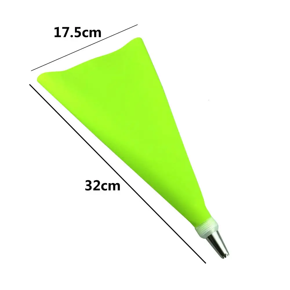 7 PCS/Set Silicone Pastry Bag Tips Kitchen DIY Icing Piping Cream Reusable Pastry Bags +6 Nozzle Set Cake Decorating Tools