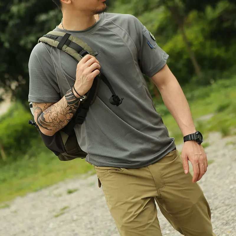 

Tactical UMP Horned Lizard Single Quick Dry Fitness Sport Running Short Sleeves Shirt Tights Tops Men Under Muscle Gym Train T-s