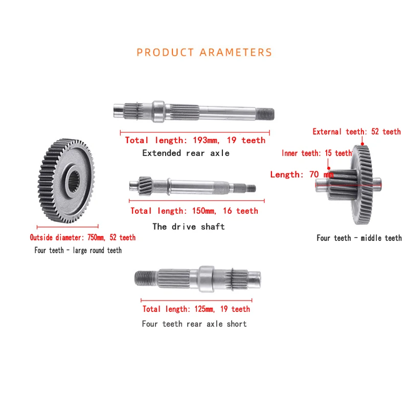 Motorcycle Engine Gearbox Drive Shaft Transmission Gear For GY6 50cc 60cc 80cc 137qma 139qmb 1p37qma 1p39qmb Scooter Moped