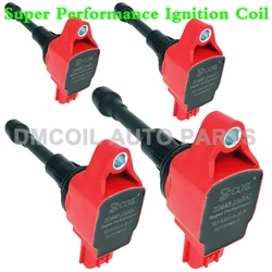 4 PCS RED SUPER PERFORMANCE IGNITION COIL FOR NISSAN X-TRAIL GT-R 370Z ALTIMA TIIDA INFINITI RENAULT 1.2L-5.6L 2006- 22448-1KT0A