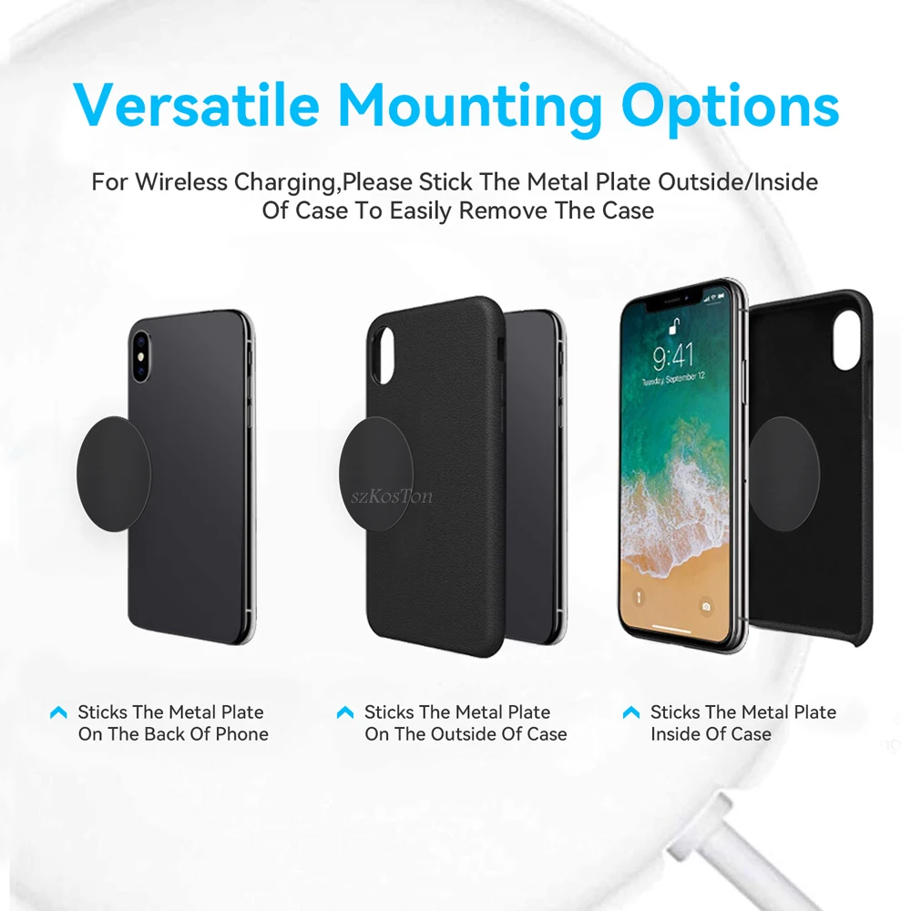 Car Magnet for Phone Holder Desk Metal Phone Magnetic Sticker Mobile Stand Mobile Phone Plate Holder Universal Car Mount Support