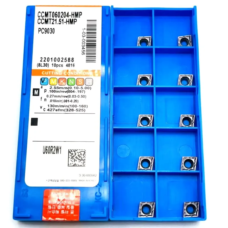 CCMT060204 HMP NC3020 PC9030 Carbide Chèn Nội Bộ Dụng Cụ Xoay Lắp Tiện Bằng Máy CNC Hợp Kim Công Cụ CCMT 060204 Dụng Cụ Xoay