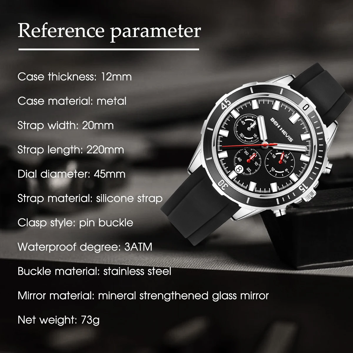 Ben Nevis Brand New Fashion Casual Men\'s Watch Multifunctional Waterproof Luminous Quartz Watch