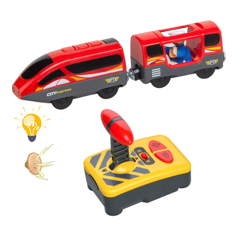 Kids Rc Elektrische Trein Set Locomotief Magnetische Trein Diecast Slot Speelgoed Fit Voor Houten Trein Spoorlijn Speelgoed Voor Kinderen geschenken