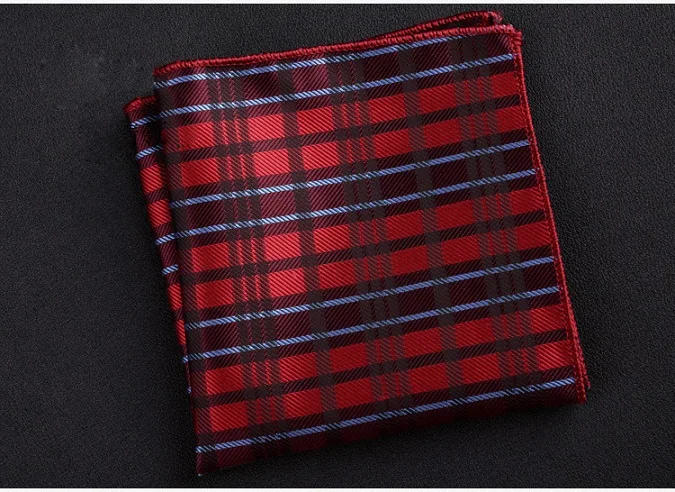 Men's Handkerchief Polka Dot Striped Floral Printed Hankies Polyester Hanky Business Pocket Square Chest Towel 23*23CM