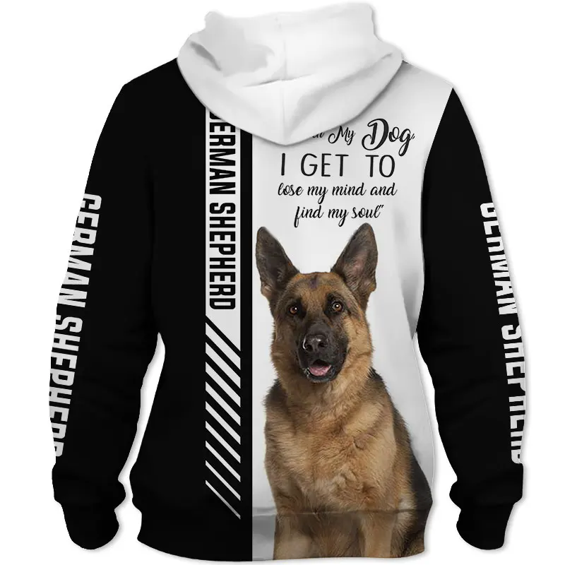 Animal German Shepherd 3D Printed Jacket Men/Women Harajuku Hoodie Unisex Casual Streetwear Sweatshirt Pullover Sudaderas KW0112