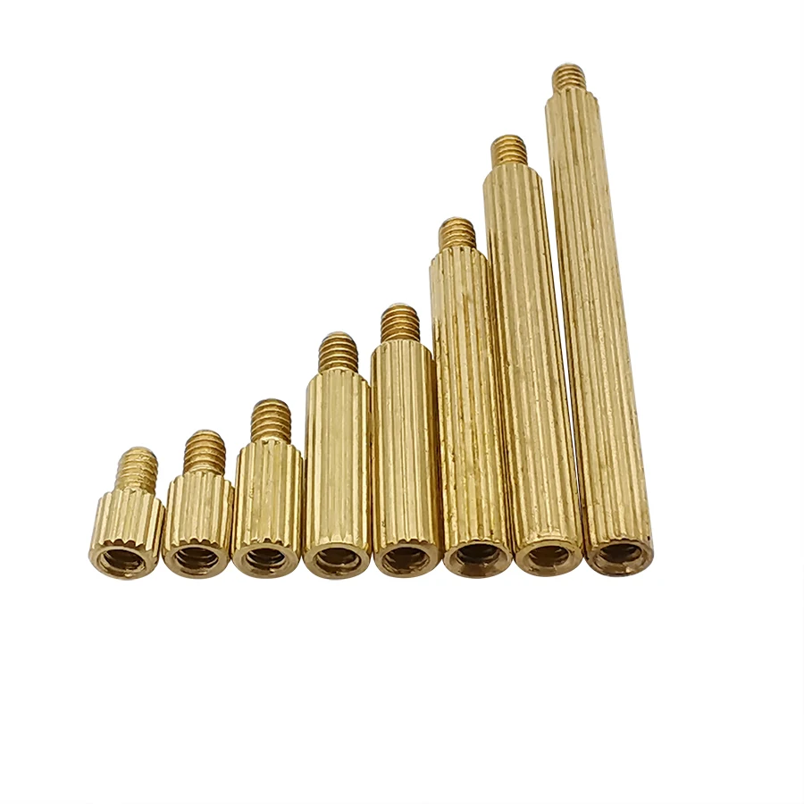 20Pcs/lot M2 Brass Round Male Female Standoff Stud Board Threaded Screw Pillar PCB Motherboard Spacer Hollow Bolt Pillars