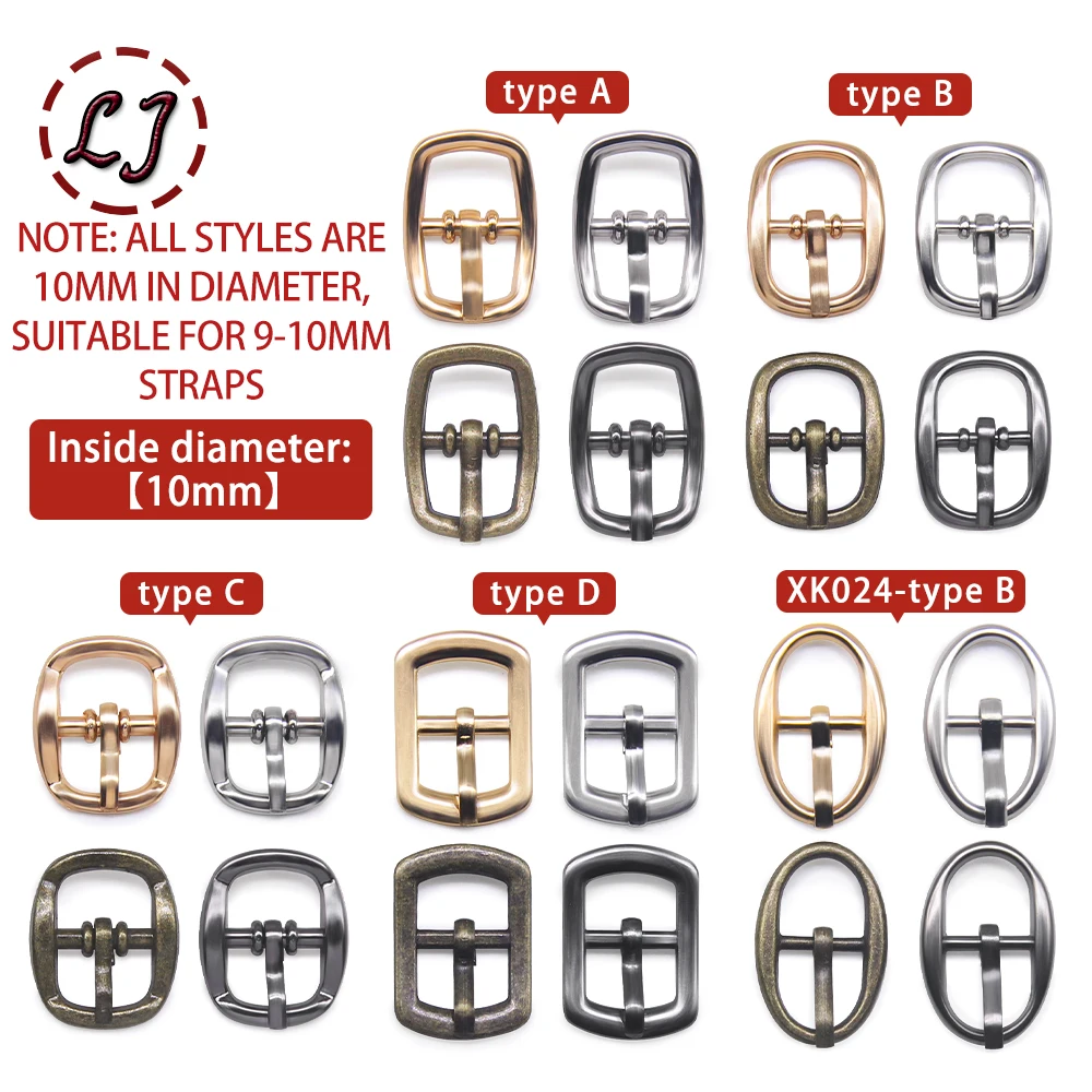 30pcs 10mm Silver Bronze Gold Oval Metal Small Pin Buckle for Children Women Shoes Doll Belt Garment Sew On DIY Accessory