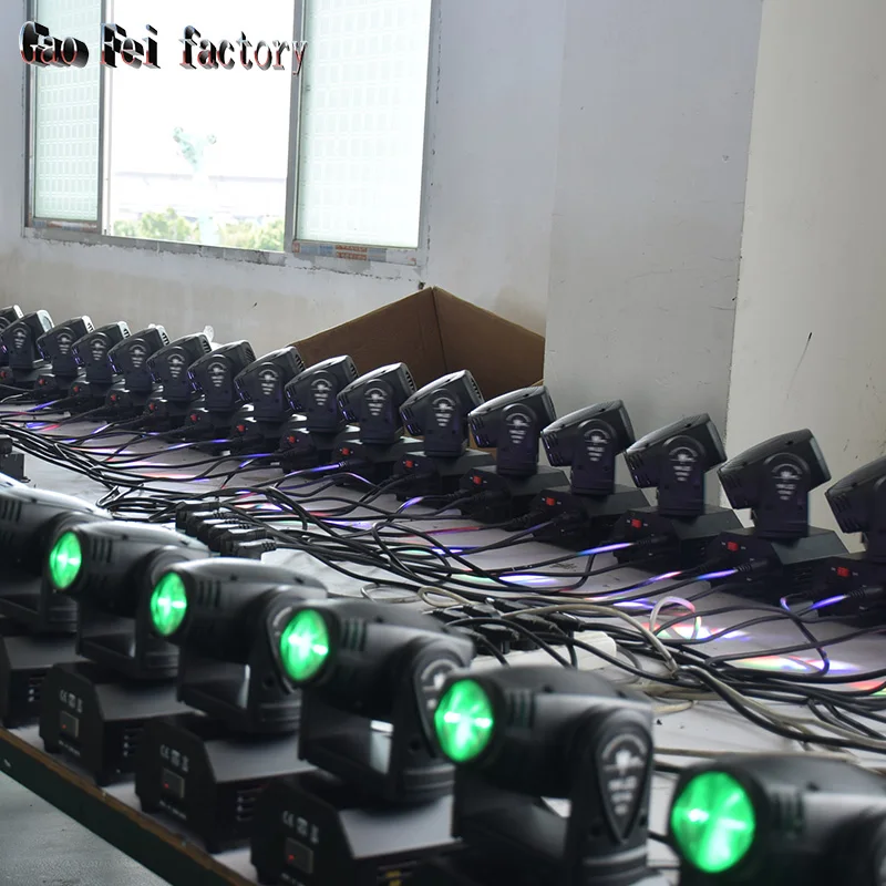 Imagem -04 - Rotativa Led Stage Light Mini Beam Moving Head 10w Rgbw 4in Disco Light para dj Party