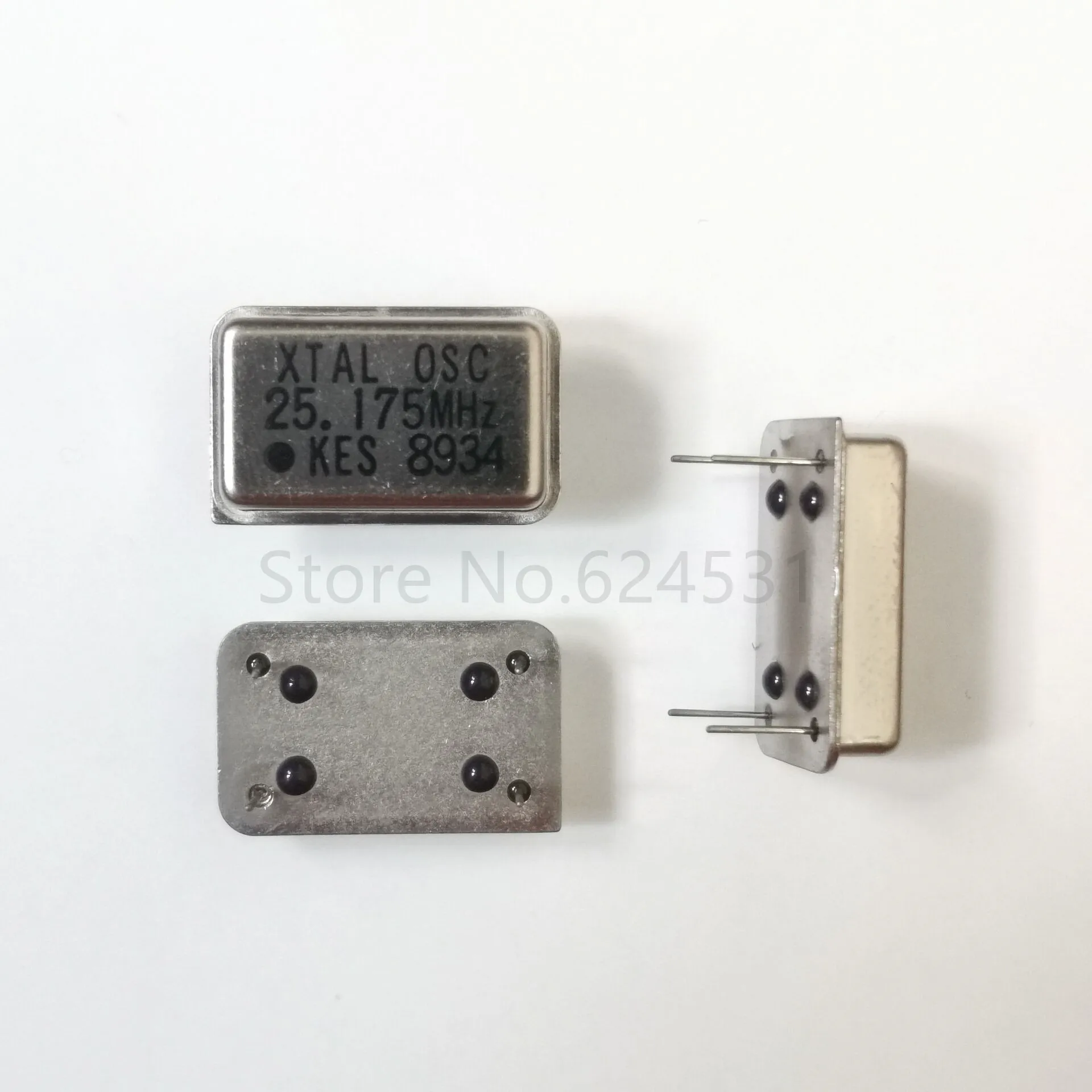 5pcs 25.175M 25.175MHZ In-line active crystal OSC DIP-4 rectangular clock vibration full size